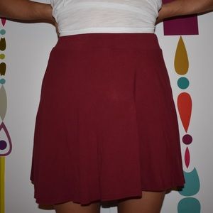 PacSun maroon skater skirt